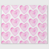 Wasserfarbene Niedliche Girls mit rosafarbenem Her Geschenkpapier (Flach)