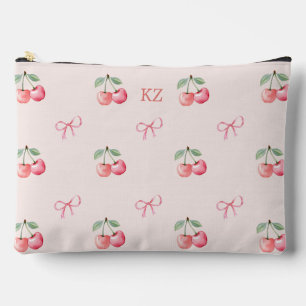 Wasserfarbene niedliche Kirschen und Bows. Zubehörtasche