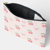 Wasserfarbene niedliche Kirschen und Bows. Zubehörtasche (Offen)