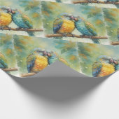 Wasserfarbene Niedliche Kuddelfelsen in Liebe Geschenkpapier (Ecke)