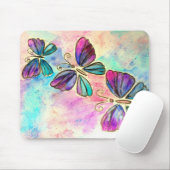 Wasserfarbene Niedliche Schmetterlinge Mousepad (Mit Mouse)