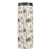 Wasserfarbene Niedliche Waldtiere Thermosbecher (Rückseite)