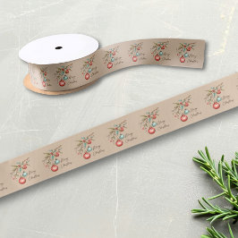 Wasserfarbene Ornamente Elegante Frische Pasta mac Satinband