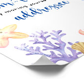 Wasserfarbene Ozeane - Mama zu erreichen Poster (Ecke)