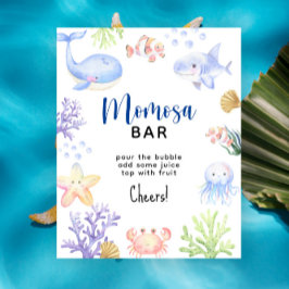 Wasserfarbene Ozeane - Momosa-Bar Poster