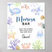 Wasserfarbene Ozeane - Momosa-Bar Poster (Vorne)