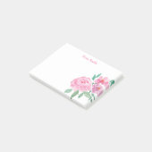 Wasserfarbene Peonings Personalisiert Post-it Klebezettel (angewinkelt)