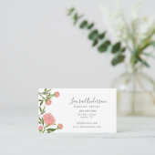 Wasserfarbene Peony Makeup artist Business Card Visitenkarte (Stehend Vorderseite)