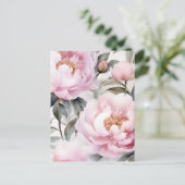 Wasserfarbene Peonys Kunst und Kultur Postkarte (Stehend Vorderseite)