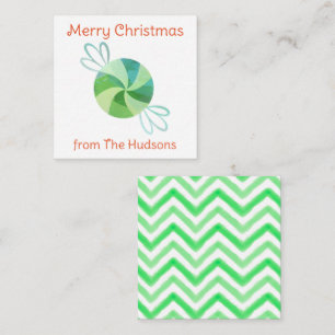 Wasserfarbene Peppermint Candy Geschenkkarten Mitteilungskarte