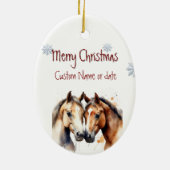 Wasserfarbene Pferde Tiereigenschaft Keramik Ornament (Hinten)