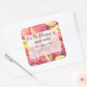 Wasserfarbene Pfirsiche - Für die Bibliothek Quadratischer Aufkleber (Umschlag)