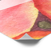 Wasserfarbene Pfirsiche Poster (Ecke)