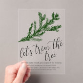 Wasserfarbene Pine Bough Tremant Party Acryleinladungen (Insitu (Handheld))