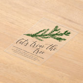 Wasserfarbene Pine Bough Tremant Party Acryleinladungen (Ablage )