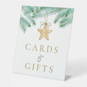 Wasserfarbene Pine Bough Winter Wedding Cards & Ge Sockelschild (Vorderseite)