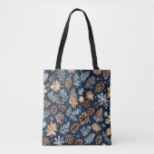 Wasserfarbene Pine Cones Winter Pattern Tasche (Vorderseite)