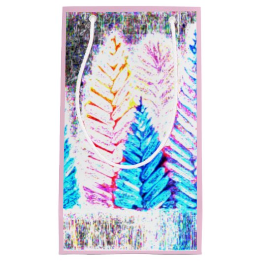 Wasserfarbene Pine-Geschenktasche Kleine Geschenktüte (Vorderseite)