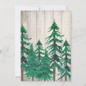 Wasserfarbene Pine Tree Corporate Holiday Party Einladung (Rückseite)