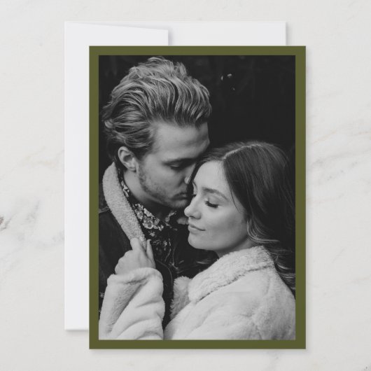 Wasserfarbene Pine Tree Forest Mountain Hochzeitli Save The Date (Rückseite)