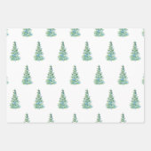 Wasserfarbene Pine Tree Muster Geschenkpapier Set (Vorderseite 3)
