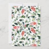 Wasserfarbene Pine Tree Weihnachtsfeiertag Brunch Einladung (Rückseite)