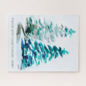 Wasserfarbene Pine Trees John Muir Nature Zitat Puzzle (Horizontal)