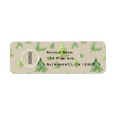 Wasserfarbene Pine Trees Kraft & White Rustic Wedd (Vorne)