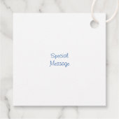 Wasserfarbene Pine Trees Snowscape Geschenkanhänger (Rückseite)