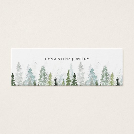 Wasserfarbene Pine Woods Earring Hoops Stuck Mini  (Vorderseite)