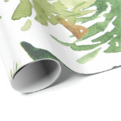 Wasserfarbene Pinienbäume Moderne Rustikal Geschenkpapier (Rolleneckpunkt)