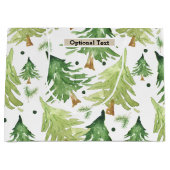 Wasserfarbene Pinienbäume Moderne, rustikale Kraft Große Geschenktüte (Vorderseite)