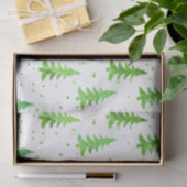 Wasserfarbene Pinienbäume Seidenpapier (Geschenk)