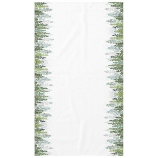 Wasserfarbene Pinienbäume Tischdecke (Vorderseite)