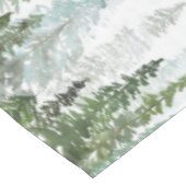 Wasserfarbene Pinienbäume Tischdecke (Schrägansicht)