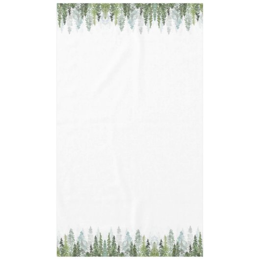 Wasserfarbene Pinienbäume Tischdecke (Vorderseite)