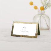 Wasserfarbene Pinienwälder Hochzeiten Platzkarte (Rückseite)