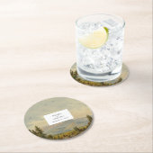 Wasserfarbene Pinienwälder Hochzeiten Runder Pappuntersetzer (Vor Ort)