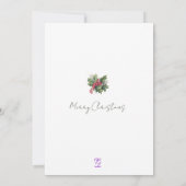 Wasserfarbene Pinienwälder Rustikale Weihnachten Einladung (Rückseite)