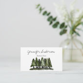 Wasserfarbene Pinienwälder Visitenkarte (Stehend Vorderseite)