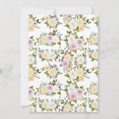 Wasserfarbene Pink Pumpkins Rose | Babydusche Einladung (Rückseite)