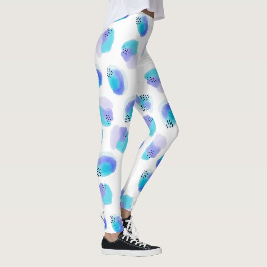 Wasserfarbene Pinselstriche Leggings (Rechts)