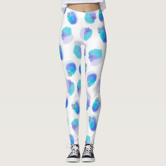 Wasserfarbene Pinselstriche Leggings (Vorderseite)