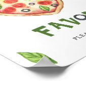 Wasserfarbene Pizza Baby Dusche Favoriten Poster (Ecke)