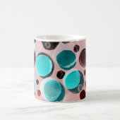 Wasserfarbene Polka-Punkte, abstraktes Muster. Kaffeetasse (Mittel)