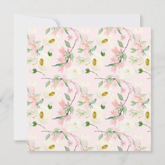 Wasserfarbene Ponys Vinci Einladung (Rückseite)