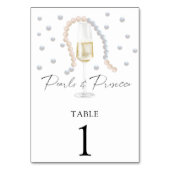 Wasserfarbene Prosecco - Hochzeitsreise Tischnumme Tischnummer (Rückseite)