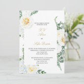 Wasserfarbene Quinceanera-Einladung auf Spanisch Einladung (Stehend Vorderseite)