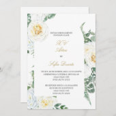 Wasserfarbene Quinceanera-Einladung auf Spanisch Einladung (Vorne/Hinten)