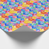 Wasserfarbene Regenbogen-Buntglas Geschenkpapier (Ecke)